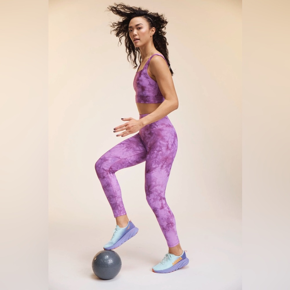 CALIA by Carrie Underwood Energize Lilac Fields Tie Dye Set S/M